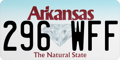 AR license plate 296WFF
