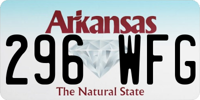 AR license plate 296WFG
