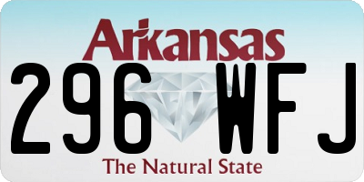 AR license plate 296WFJ