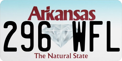 AR license plate 296WFL