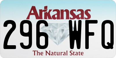 AR license plate 296WFQ