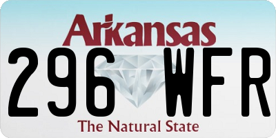 AR license plate 296WFR