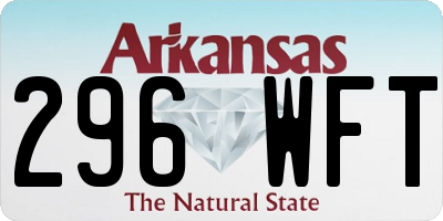 AR license plate 296WFT