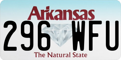 AR license plate 296WFU