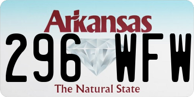 AR license plate 296WFW