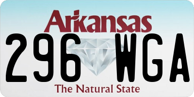 AR license plate 296WGA