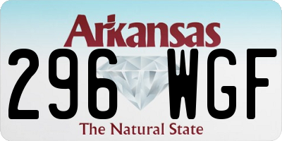 AR license plate 296WGF