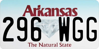 AR license plate 296WGG