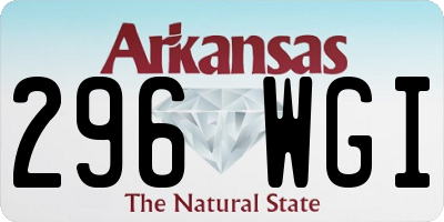 AR license plate 296WGI