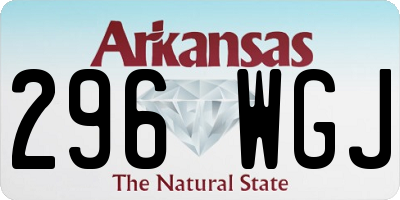 AR license plate 296WGJ