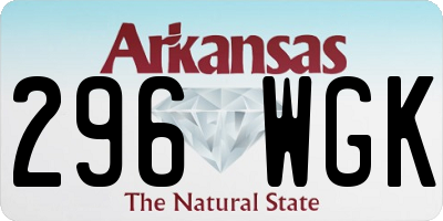 AR license plate 296WGK