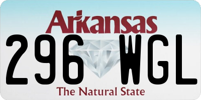 AR license plate 296WGL