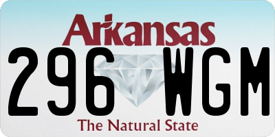AR license plate 296WGM