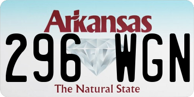 AR license plate 296WGN