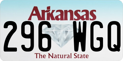 AR license plate 296WGQ