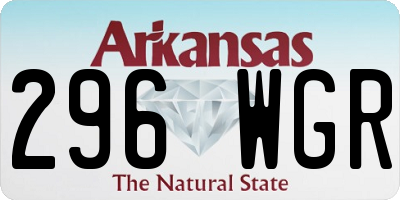 AR license plate 296WGR