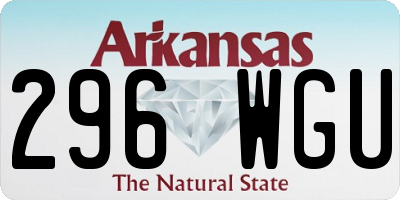 AR license plate 296WGU