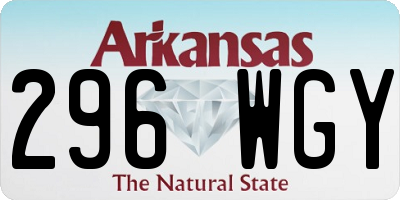 AR license plate 296WGY
