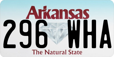 AR license plate 296WHA