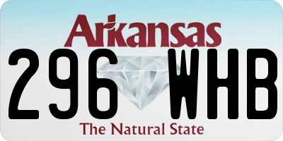 AR license plate 296WHB