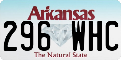 AR license plate 296WHC