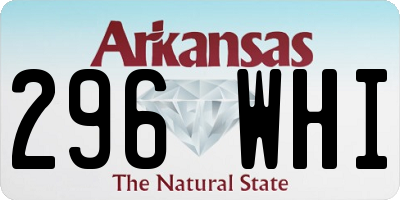 AR license plate 296WHI