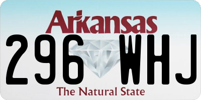 AR license plate 296WHJ