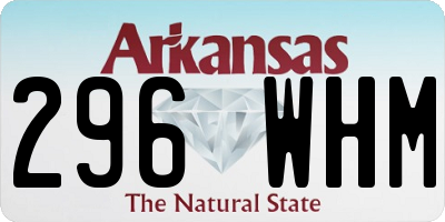 AR license plate 296WHM