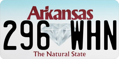 AR license plate 296WHN