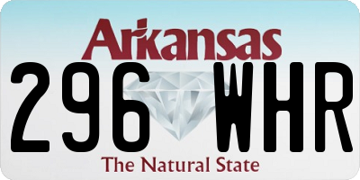 AR license plate 296WHR