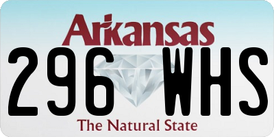 AR license plate 296WHS