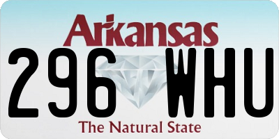 AR license plate 296WHU