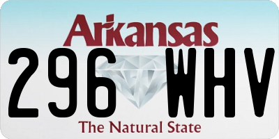 AR license plate 296WHV
