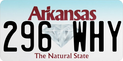 AR license plate 296WHY