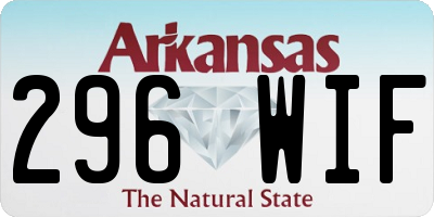 AR license plate 296WIF