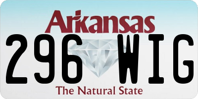 AR license plate 296WIG