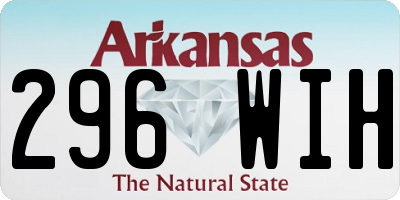 AR license plate 296WIH