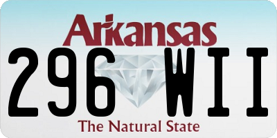AR license plate 296WII