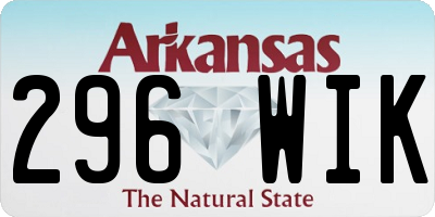 AR license plate 296WIK