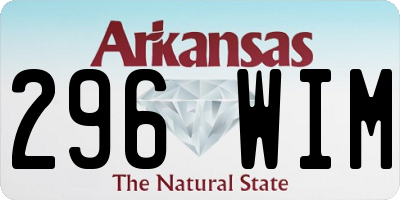AR license plate 296WIM