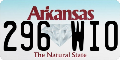 AR license plate 296WIO