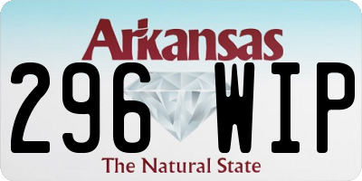 AR license plate 296WIP