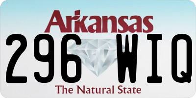 AR license plate 296WIQ