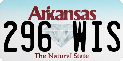 AR license plate 296WIS