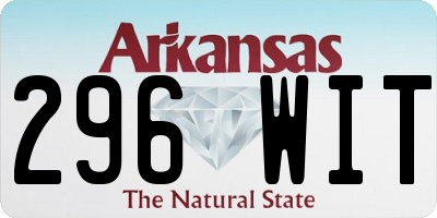 AR license plate 296WIT