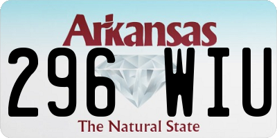 AR license plate 296WIU