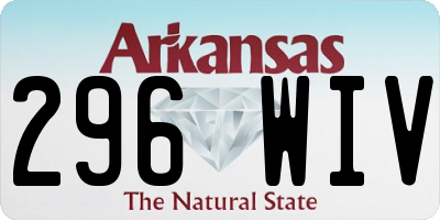 AR license plate 296WIV