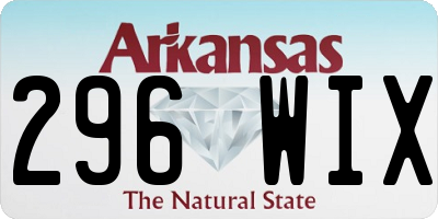 AR license plate 296WIX