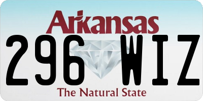 AR license plate 296WIZ