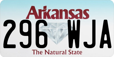 AR license plate 296WJA